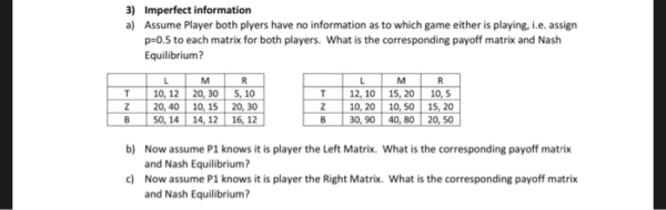 Imperfect Information Game Example